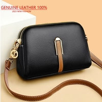 Sac à main en cuir véritable pour femme, sac à rabat en cuir de vachette, sac messager de luxe, sacs à bandoulière pour femme, designer, 100% 1
